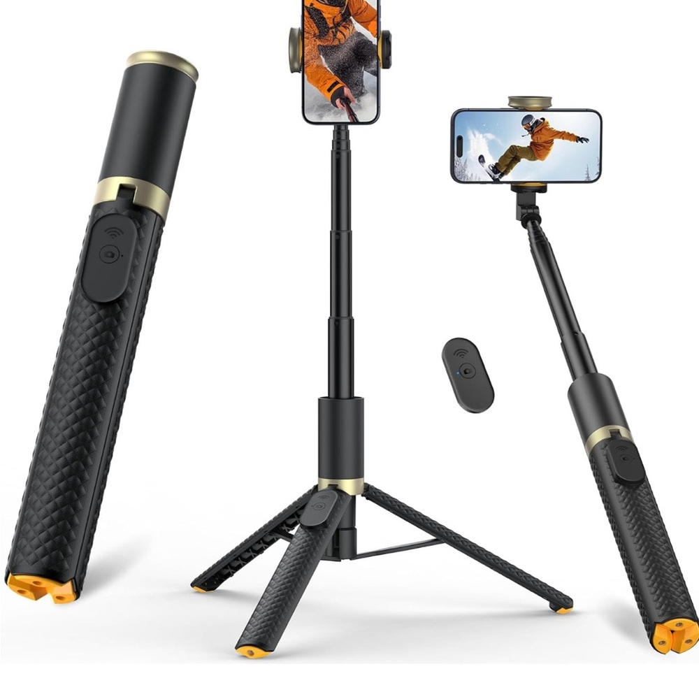 🧡🩶Black Silver Adjustable Robust Tripod for Cameras Cellphone BRAND NEW IN BOX🧡🖤